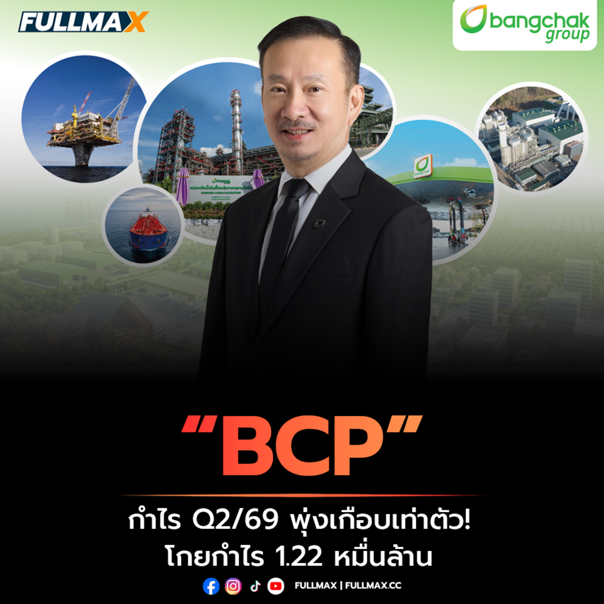 “BCP” กำไร Q2/69 พุ่งเกือบเท่าตัว! รับอานิสงส์ SAF หนุนธุรกิจหลัก โกยกำไร 1.22 หมื่นล้าน ลุยขยายธุรกิจฮ่องกง