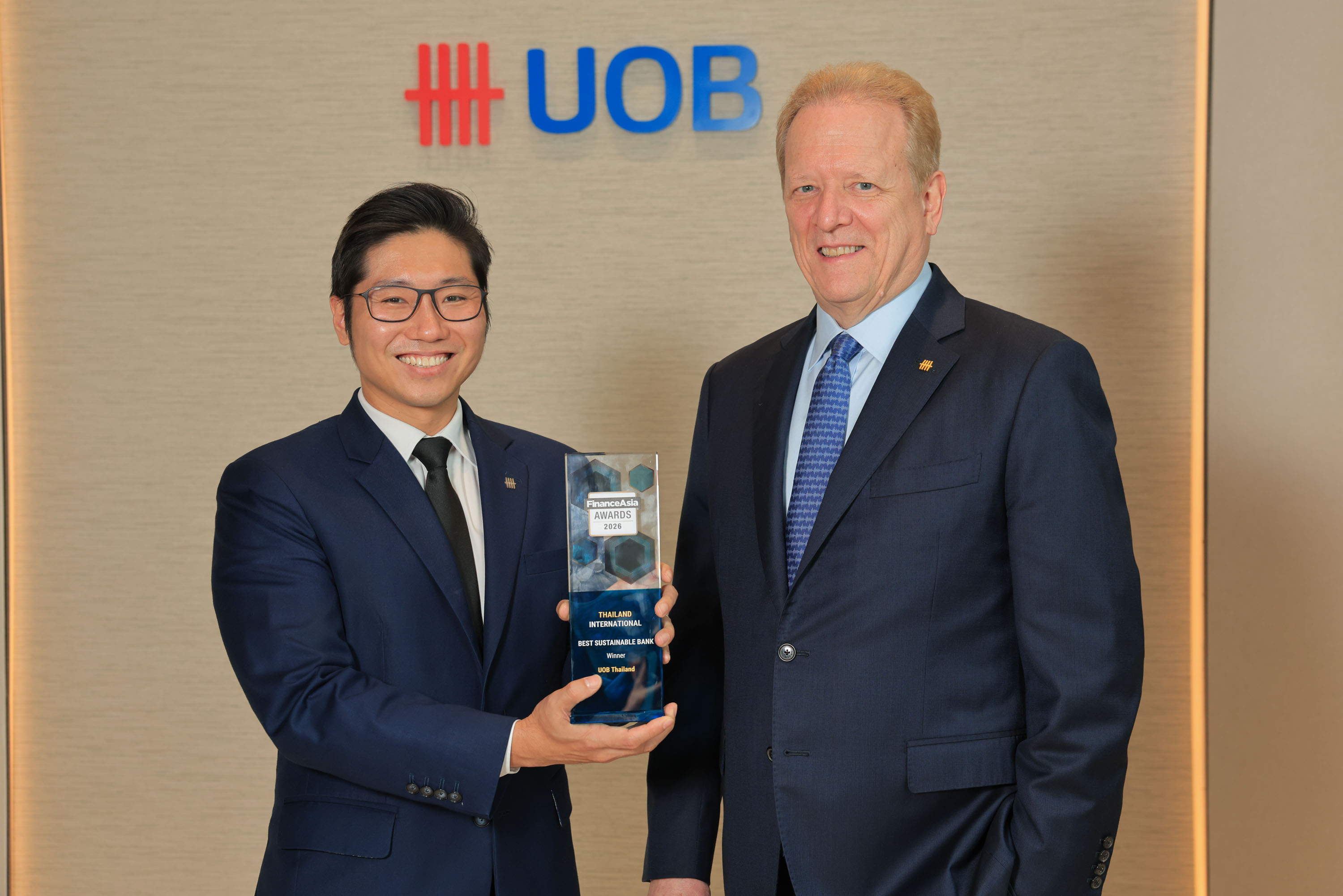 “ยูโอบี ประเทศไทย” รับรางวัล Best Sustainable Bank 2026 จาก “FinanceAsia”