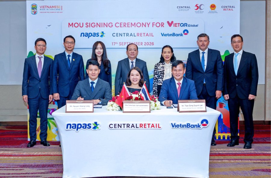 “เซ็นทรัล รีเทล” จับมือ “NAPAS” และ “VietinBank” เดินหน้าส่งเสริมระบบชำระเงินดิจิทัลในไทย-เวียดนาม สร้างประสบการณ์ช้อป-เที่ยว-จ่าย ไร้รอยต่อผ่าน VietQR Global