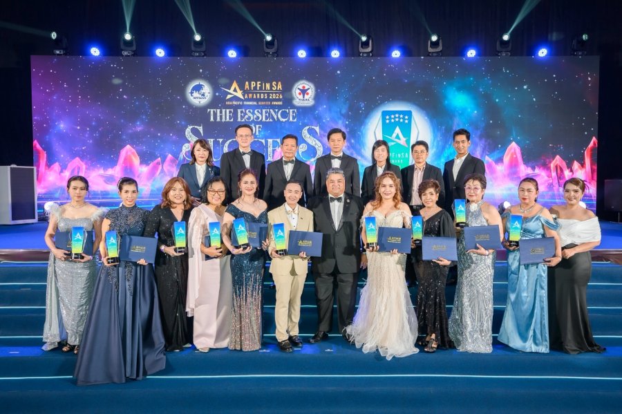 “ที่ปรึกษาประกันชีวิต OCEAN LIFE ไทยสมุทรประกันชีวิต” คว้ารางวัลคุณวุฒิ APFinSA Awards 2026 การันตีจริยธรรมและสะท้อนความเป็นมืออาชีพมาตรฐานสากล