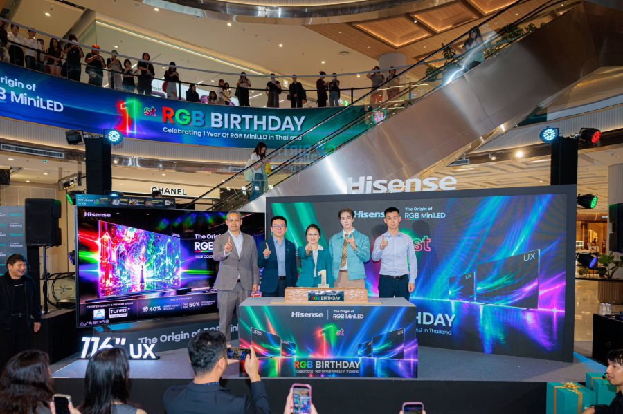 ครบรอบ 1 ปี RGB MiniLED ในไทย: “Hisense” ขยายเทคโนโลยี สู่ไลน์อัปทีวีที่หลากหลายยิ่งขึ้น