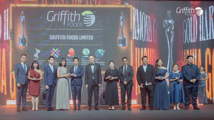 “กริฟฟิทท์ ฟู้ดส์” คว้า 5 รางวัลจาก “HR Asia Awards 2026” รับรางวัลบริษัท ที่น่าทำงานที่สุดในเอเชีย 6 ปีซ้อน พร้อมเกียรติยศระดับทอง