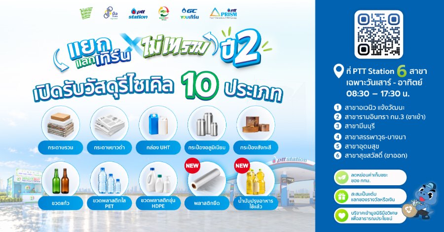 โครงการ "แยก แลก เทิร์น x ไม่เทรวม" ฉลองก้าวสู่ปีที่ 2 เดินหน้าขยายการรับวัสดุรีไซเคิล พร้อมเปิดรับสมาชิกใหม่ “PRISM”