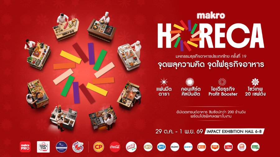 “Makro HORECA Champion 2026” รวมพลัง 50 ยอดฝีมือด้านอาหารและเครื่องดื่มไทย เตรียมสู่ศึกชิงแชมป์ประเทศ 29 ต.ค. – 1 พ.ย. 69 นี้