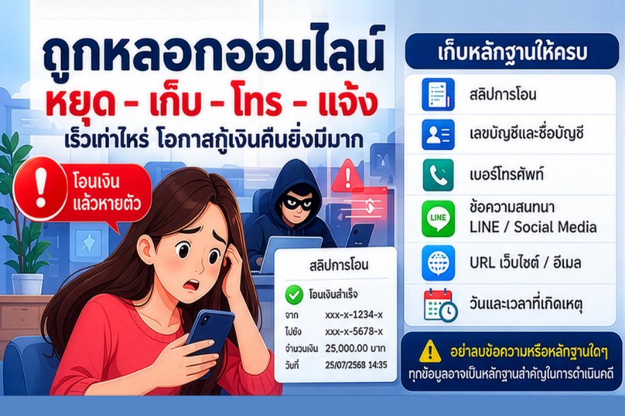 “เอนี่เพย์” ชี้ภัยออนไลน์พุ่งแนะวิธีรับมือ ย้ำ “หยุด–เก็บ–โทร–แจ้ง” ติดต่อ 1441 เร่งสกัดทางการเงิน ลดความเสียหาย