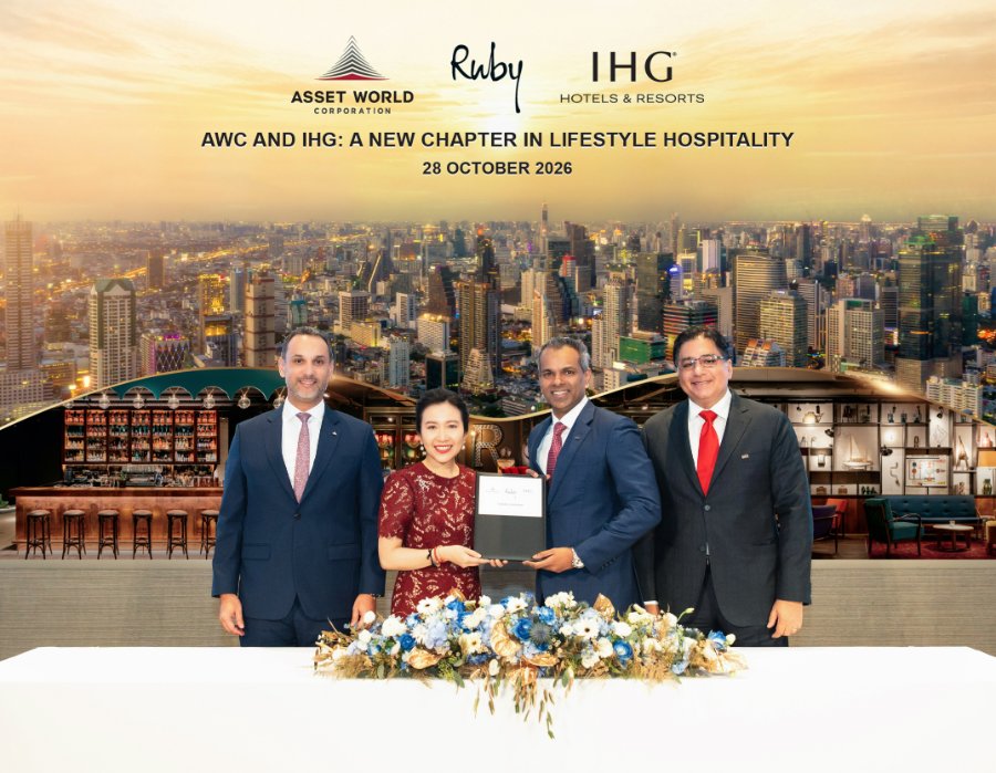 "AWC" ผนึกกำลังยักษ์ใหญ่ "IHG" ทุ่มงบทะลุ 1,000 ล้าน พลิกโฉม "ฮอลิเดย์ อินน์ เอ็กซ์เพรส สาทร" สู่ "Ruby Bangkok" แบรนด์ไลฟ์สไตล์ระดับโลกแห่งแรกในเอเชียแปซิฟิก คาดพร้อมเปิดให้บริการครึ่งปีหลัง 70